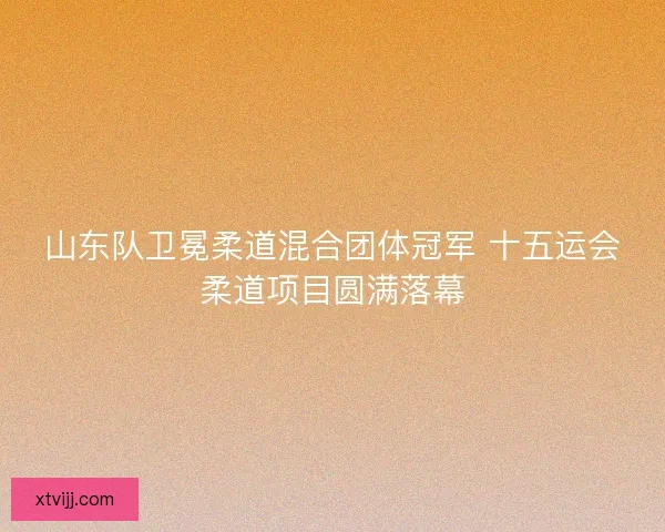 山东队卫冕柔道混合团体冠军 十五运会柔道项目圆满落幕